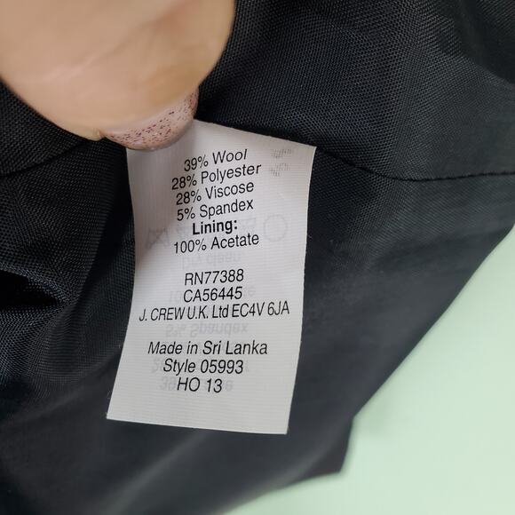 J. Crew Factory Womens Black Wool Blend Peplum Sheath Career Work Dress Size 10 - Picture 6 of 6